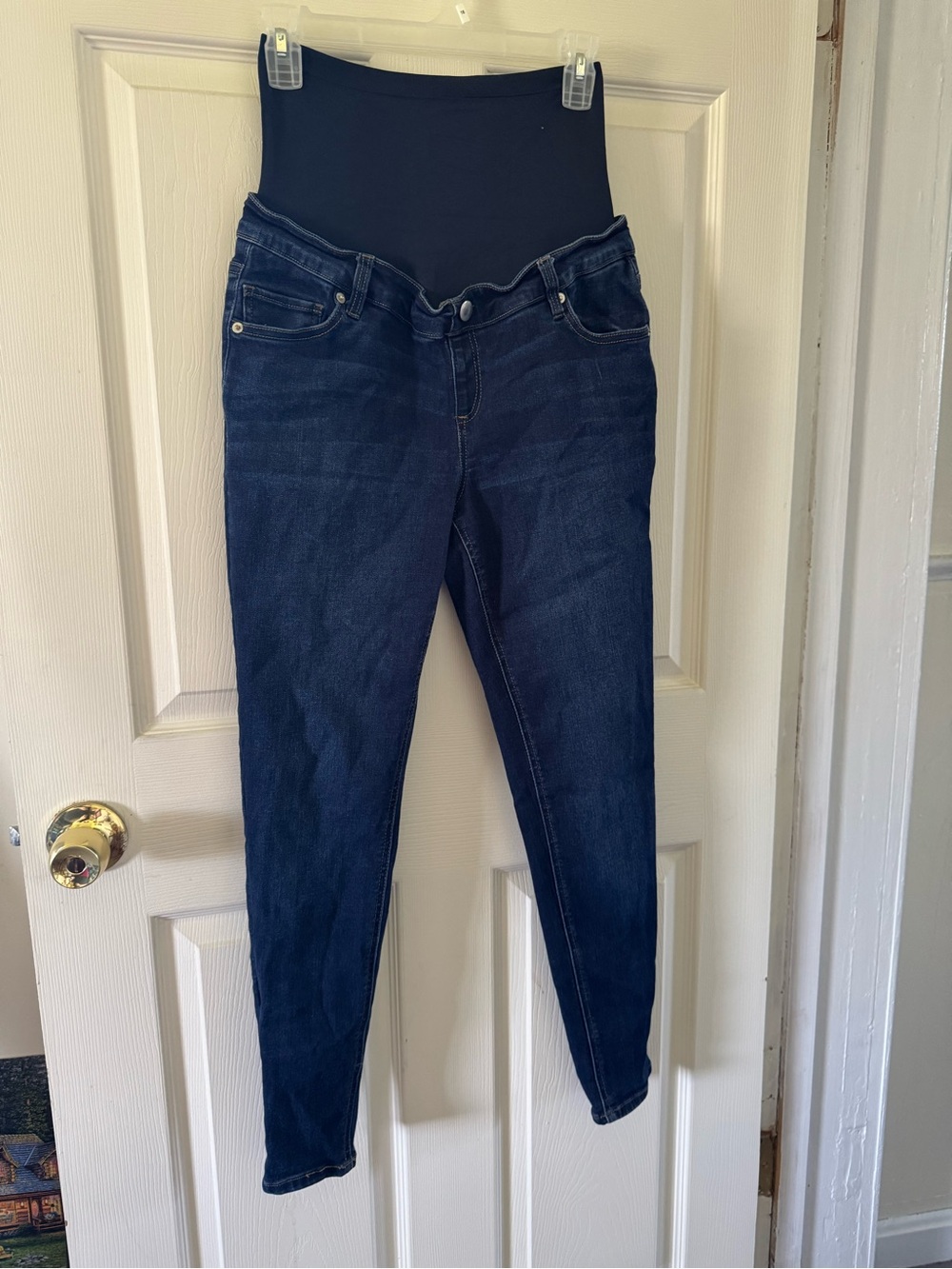 Time and Tru Maternity Jeans Women’s Medium Dark Wash Skinny Leg